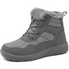 ChayChax Stivaletti da Neve Donna Stivali Invernali Scarponcini Foderato Caldo Scarpe Inverno Impermeabili Stivaletti con Stringate,Nero,42 EU