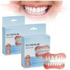 Generico Set per protesi in silicone, kit di ribattitura in silicone per protesi, kit di ribattitura per protesi morbida, kit di riparazione dei denti, kit di ribattitura in silicone per protesi (2 Set)