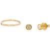 Kate Spade New York Set con bracciale rigido e orencchini a lobo in pietra, trasparente/oro