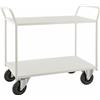 Kongamek Carrello robusto in lamiera 2 ripiani Bianco con freno - KM4126B Kongamek