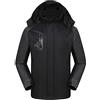 Fulidngzg Piumino Uomo Invernale Imbottita con Cappuccio Pile Giacca Neve Piumino Offerta Montagna Impermeabile Giacca Sci Softshell Snowboard Cappotto Antivento Calda Giubbotto Invernale