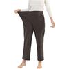 DSKK Pantaloni Donna Invernali con Elastico in Vita Eleganti Flanella Pantaloni Sportivi Caldi Casual Pantaloni da Pigiama da Donna (Grigio,3XL,IT,Testo,3XL)