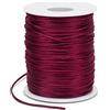 LEREATI Filo Nylon per Braccialetti 1.5mm x 100m Cordoncino Natalizio Cordone di Raso, Cordino per Borse Uncinetto, la Creazione di Gioielli, Fai da Te, Collane, Perline (Marrone)