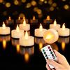 cimetech 12 lumini a LED con timer, telecomando senza fiamma, candele a LED elettriche, alimentate a batteria, per casa, stanza, tavolo, Halloween, decorazioni natalizie