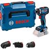 Bosch Professional 18V System Trapano-avvitatore a batteria GSR 18V-90 FC (FlexiClick System, coppia massima 64 Nm, motore brushless, 2 velocità, incl. 1 GFA 18-M, 1 GFA 18-E, 1 GFA 18-W, in L-BOXX)