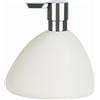 Spirella Dispenser Sapone Liquido "Etna" Dispenser Lozione in Ceramica con Dosatore in ABS Cromato capacità 400 ML Bianco