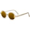 Suavinex, Occhiali da Sole per Bambini da 12 a 24 Mesi, Polarizzati, con Filtro UV 400, Protezione 100% Raggi UVA e UVB, con Custodia Inclusa, Molto Flessibili e Leggeri, Rotondi, beige