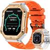 Motsfit Orologio Smartwatch Uomo Fitness Watch - 2,2 Smart Watch con Cardiofrequenzimetro da Polso Pressione Sanguigna Bussola Risposta Chiamate Contapassi IP67 Impermeabile Orologi per Android iPhone