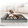 MeLtor Cuccia Memory Foam Cane, per Cani Taglia Grande in Uovo Foam Cuccia Cane Memory Foam, Idrorepellente Antigraffio,Sfodrabile Letto per Cani Ortopedico,style2-L(36×27×3in)