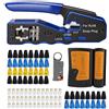 MAYLINE-TECH MAYLINE Spellafili Pinza per cavi di rete e telefonici RJ11/RJ12, RJ45 Crimping Strumenti Kit, Telecomando modulare Pinze per cavi di rete a crimpare Crimpatrice per cavo di rete 6P/8P (blu)