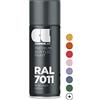 CL COSMOS LAC vernice acrilica spray in molte tonalità RAL - bomboletta spray da 400 ml perfetta per fai da te, upcycling e altri lavori di verniciatura (RAL 7011 - grigio ferro)