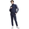 adidas Tuta Full Zip 3 Stripes Uomo Nero