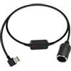 RIIEYOCA Cavo convertitore da USB A a presa accendisigari, 5 V a 12 V, 90 gradi, ad angolo retto, da USB A a presa accendisigari, adattatore per Dash Cam, GPS, Driving Recorder (0,3 m/1 FT)