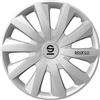 Sparco Set di 4 copricerchi da 15". Modello Milano Argento. Design sportivo per i cerchi della sua auto. Costruzione robusta e durevole.