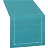 Grelucgo Piccolo runner da tavolo con orlo a giorno fatto a mano, rettangolare, 35,5 x 91,4 cm
