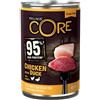 Core Wellness Core Alimento Umido Completo per Cani Can95% Pollo Anatra con Carote 400 g