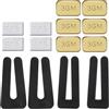 PATIKIL Kit di Bilanciamento per Pale Ventilatore a Soffitto, 4 Set Include 4pz Clip Bilanciamento in Plastica e 4pz 5G e 6pz 3G Pesi per Ventilatore a Soffitto, Tono Oro/Nero/Bianco