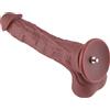 HiSmith HSA155 Huge Silicone Dildo with Intact Testicles for Advanced Users KlicLok 31cm Brown