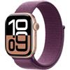 Apple Watch Series 10 Serie 10 GPS 42mm Cassa in Alluminio color Oro Rosa con Oro rosa Sport Loop