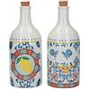KitchenCraft Set Bottiglie Olio E Aceto In Ceramica 500ml - Stile Mediterraneo Con Tappo In Sughero - Foto 3