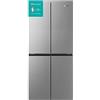 Hisense RQ563N4SI2 Cross Door - Frigorifero con freezer, NoFrostPlus, compressore Inverter, HolidayMode, SuperCool, 181 cm, frigorifero 294 l, congelatore 160 l, 40 dB, 279 kWh/anno, effetto anticato