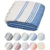 DEMMEX 100% cotone biologico certificato e tintura organica prelavata XL Diamond Weave asciugamano turco Peshtemal coperta per bagno, spiaggia, piscina, spa, palestra, 180x90cm