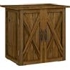 Outsunny Casetta da Giardino in Legno a 2 Ante con Maniglie in Stile Country, 77x55x72 cm, Marrone