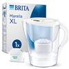 BRITA Caraffa filtrante acqua Marella XL (3.5L) incl. 1 x filtro BRITA MAXTRA PRO All-in-1 che riduce cloro, calcare, PFAS e metalli - Eleganza e funzionalità