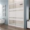 DEGHI Box doccia nicchia 140 cm scorrevole con vetro serigrafato e profilo bianco 185h - Lite