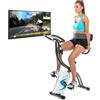 skandika Foldaway X-2000 - Cyclette fitness - pieghevole - Bluetooth e controllo APP - Volano 4 kg