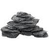 Unocho Pietra di Ardesia Naturale 4,5kg Roccia Piatta per Rettili Decorazione Terrario Rocce per Acquario Habitat per Tartarughe Aquascaping(5-15cm)