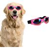 QKEPCY Occhiali per Cani da Sole Pieghevole Pet Dog Occhiali Protezione UV Impermeabili Antineve Antivento Antipolvere per Cani di Taglia Media o Grande(Rosa)