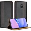 Mo-Beauty Cover per Samsung Galaxy A8 2018, Premium Pelle PU Flip Libro Custodia con [Slot Schede] [Supporto Stand] [Magnetica Chiusura] Cover per Samsung A8 2018 - Nero