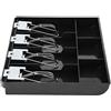 Tyenaza Vassoio di Cassa, 32,2 * 24,5 * 3,5 cm Vassoio per Contanti, 7 Griglie Cassetto di Cassetto Porta Contanti con 4 Banconote e 3 Monete Rimovibile Cassettiera del Registratore di Cassa