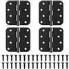 SHACHENH 4 Pezzi 100x100mm Cerniere Nere Pesanti, Set per Porte, Cerniere per Porte Interne ed Esterne, con Viti