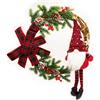 Wisdom Ghirlanda di Natale con gnomo cappello Rosso 50cm Wisdom