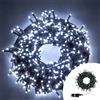 Wisdom Catena di luci 41 metri da 1360 Led Mini Cluster Bianco Freddo con cavo verde e autospegnimento Wisdom