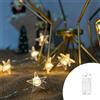 Wisdom Catena decorata con 20 stelline luminose a Led Bianco Caldo 2 metri a batteria e autospegnimento Wisdom