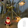 Wisdom Catena decorata portafoto con personaggi di natale luminosi a Led Bianco Caldo 2 metri a batteria e autospegnimento Wisdom