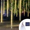 Wisdom Pioggia di meteore luminose da 360 Led da esterno IP44 Bianco Caldo con pannello solare Wisdom