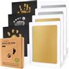 KeaBabies Impronta a mano e impronta Baby Set - 4pcs Impronta a mano Baby Inkkless Stamp Pad - Set di impronta del bambino,Set di impronta a mano - Set di impronta Baby Gift -Paw Imprint Set Dog (Gold/Silver,L)