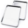 KITCHENATICS Teglia per biscotti in alluminio antiaderente di alta qualità, resistente, 1/2 Set di 2-33,3 x 45,5 CM