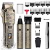 Hatteker Macchinetta per Capelli Professionale Tagliacapelli Uomo Rasoio Elettrico Barba Regolabarba uomo Rifinitore del naso Impermeabile senza fili