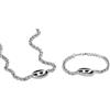 Diesel Collana e bracciale da uomo, acciaio inossidabile argento, set