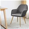 uyeoco Fodera per Sedia Ufficio Sala da Pranzo Cucina Moderne 1/2/4 Pezzi Coprisedia Copripoltrona Velluto Coprisedie con Braccioli Elasticizzato Universale Copertura Sedie Poltroncina (Color : B, Size : 4