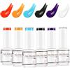 Nicedeco Kit Smalto Semipermanente Unghie Autunno Smalti Gel per Unghie Marrone Lampada UV LED Soak Off Nail Polish Halloween Set 25, 6x8ML