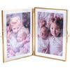 Levilan Cornice doppia con vetro pressato, ottone (12,7 x 18 cm)