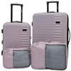 kensie Hillsboro - Set di valigie e borse da viaggio da donna, Lilla Brunito, 4 Piece Set, Hillsboro - Set di valigie e borse da viaggio