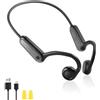 WERYUY Cuffie Conduzione Ossea Open Ear Auricolari con Microfono, Cuffie Wireless Bluetooth 5.3 IPX55 Cuffie Sportive Impermeabili e Anti-Sudore per Corsa, Ciclismo, Arrampicata, Allenamento, Escursionismo