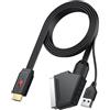 Neoteck Convertitore SCART a HDMI Interfaccia Maschio Adattatore SCART a HDMI 1080P, conversione 16:9/4:3 Adattatore Video Composito CVBS Audio Supporta PAL/NTSC per Wii/PS1/PS2/N64/Xbox
